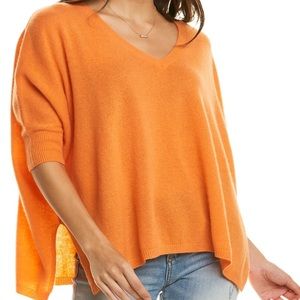 Minnie rose pow wow orange cashmere sweater m/l